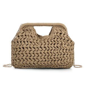 5624 Straw Clutch Purse Summer Beach Woven Bags Straw Top Hanlde Handbags